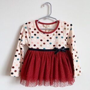 NWT Matilda Jane Ronnie Girls Polka Dot Party Top 2T 2 Years